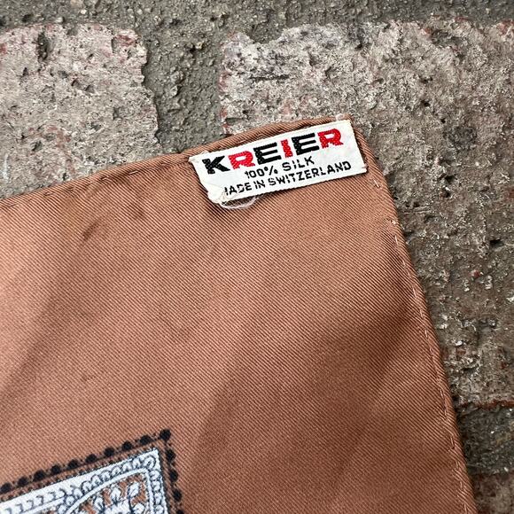 Vintage Kreier Made in Switzerland 100% Silk Scarf Hudson's Bay Company - Picture 4 of 6